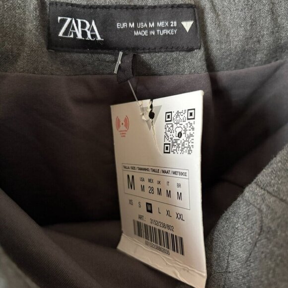 Zara Strapless Mini Dress NWT Grey Size Medium - Picture 9 of 10